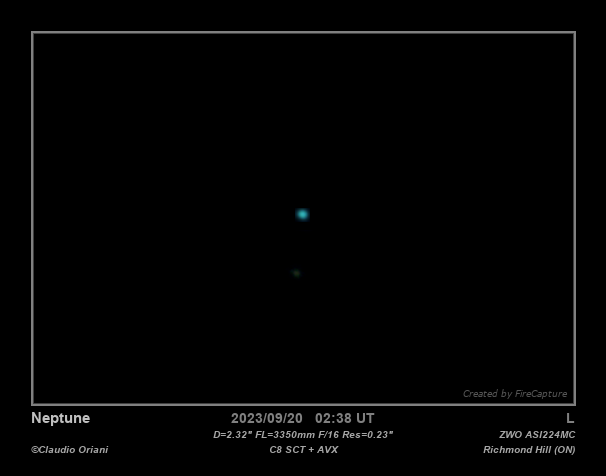 Neptune at opposition (2023-09-20 02:40 UT)