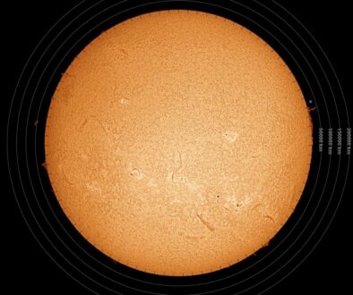 Sun H-Alpha with labels (2024-09-30 18:47 UT)